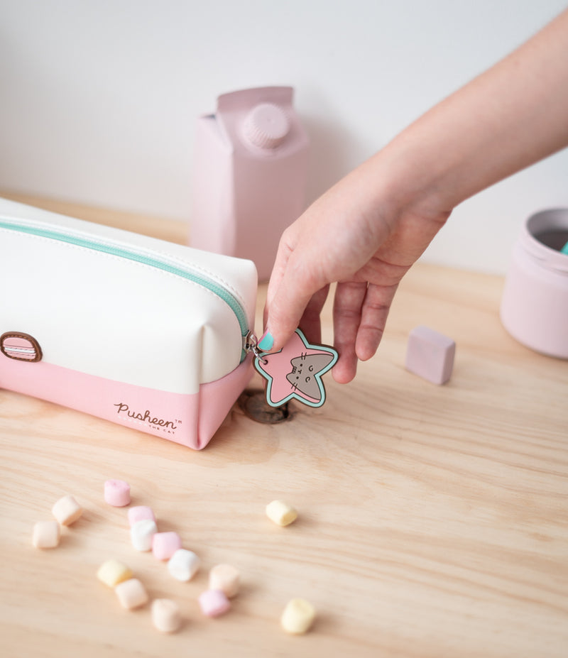 Pusheen Rose Collection Make-Up Toiletry Bag design detail