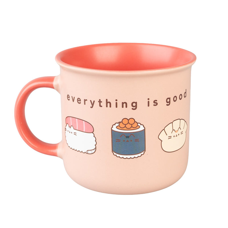 Pusheen Sushi Roll Premium Ceramic Cup 350ml side angle