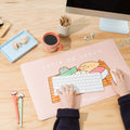 Pusheen Sushi Roll XL Vegan Leather Desk Mat packaging view