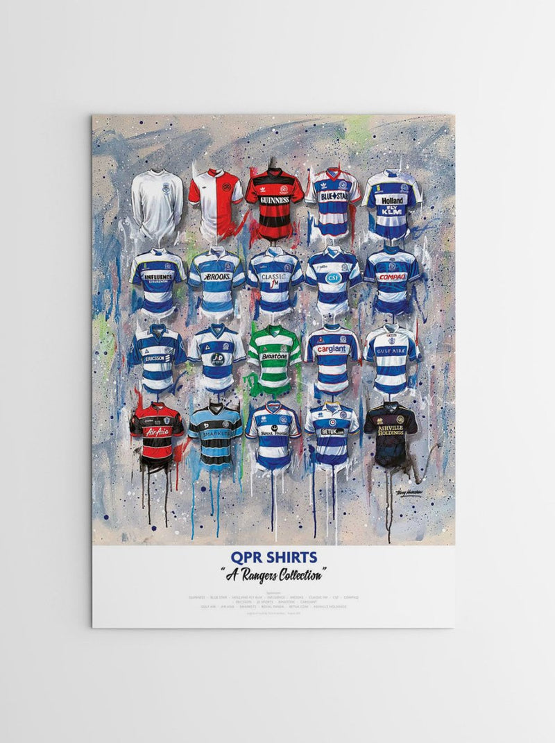 QPR FC Shirts - A2 Signed Limited Edition Prints, alternate view