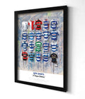 QPR FC Shirts - A2 Signed Limited Edition Prints, side angle