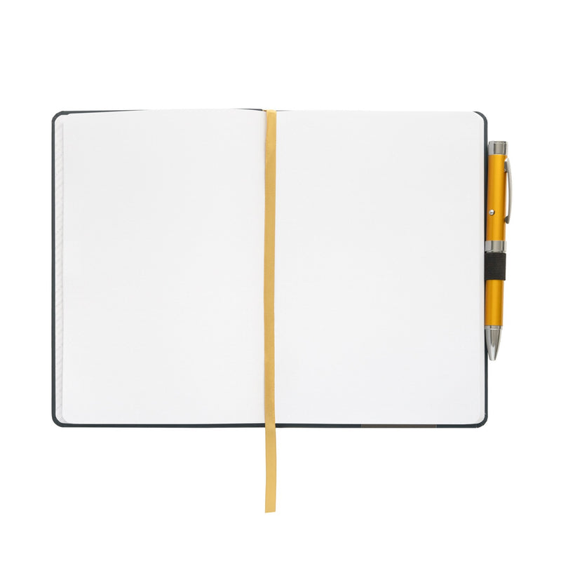 Real Madrid Premium A5 Notebook with Projector Pen close up detail