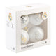Real Madrid Set of 4 Glass Christmas Baubles 6.5 cm