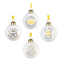 Real Madrid Set of 4 Glass Christmas Baubles 6.5 cm alternate view