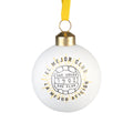 Real Madrid Set of 4 Glass Christmas Baubles 6.5 cm design detail