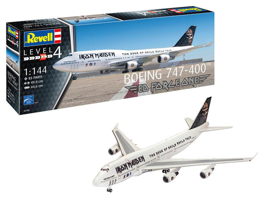 REVELL 03780 Boeing 747 400 Iron Maiden Ed Force One 1:144 Scale Model Plane