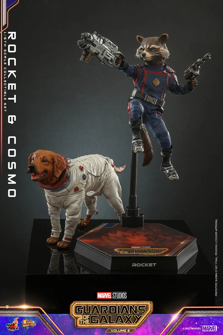 Hot Toys Guardians Of The Galaxy Vol. 3  Rocket And Cosmo 1/6th Scale Figure Set