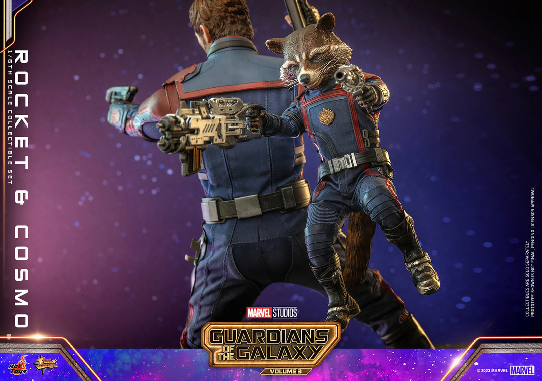 Hot Toys Guardians Of The Galaxy Vol. 3  Rocket And Cosmo 1/6th Scale Figure Set
