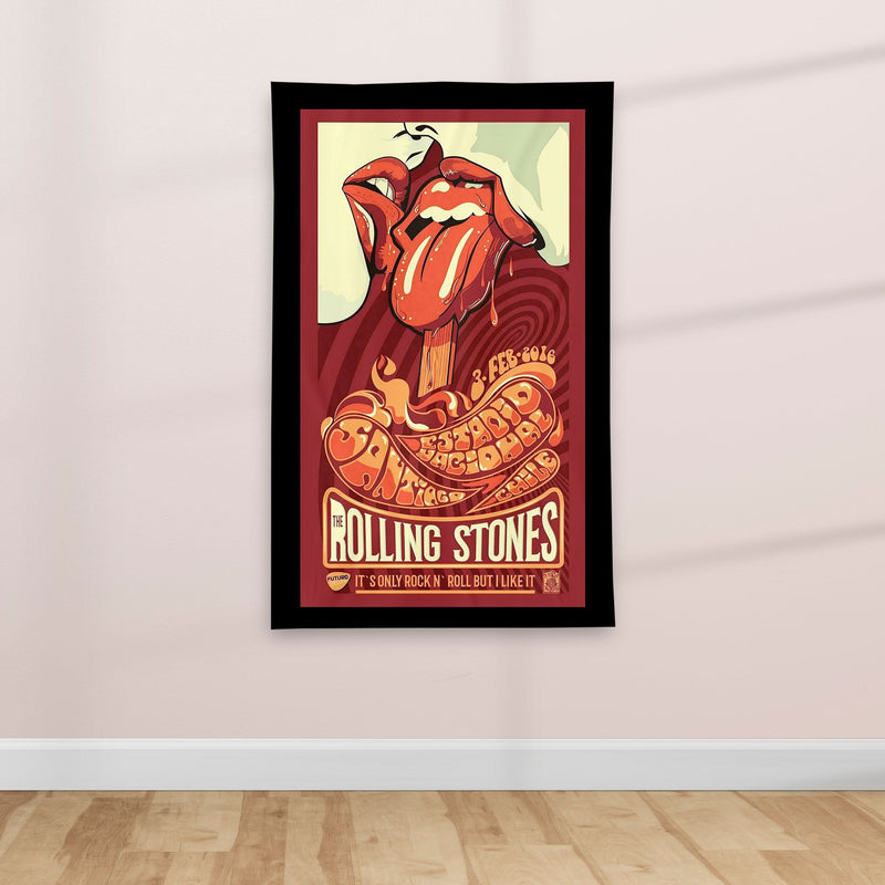 1960's Retro British Rock Music poster - Textile Poster collectible from https://britishmade.gifts/