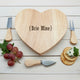 Personalised Romantic Brackets Heart Cheese Board