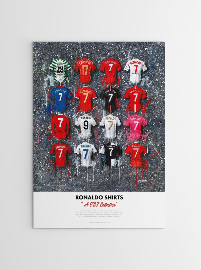Ronaldo Shirts - A2 Signed Limited Edition Prints collectible from Terry Kneeshaw Art