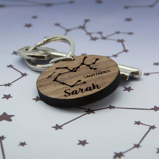 Personalised Zodiac Keyring