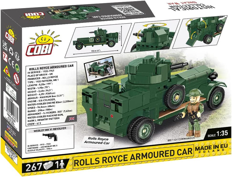 COBI World War I ROLLS ROYCE ARMOURED CAR 1:35 (260 Pieces) - Image 2