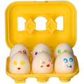 Baby Shape Sorter Squeaky Matching Eggs Six Interactive Learning Toy A to Z, close-up detail