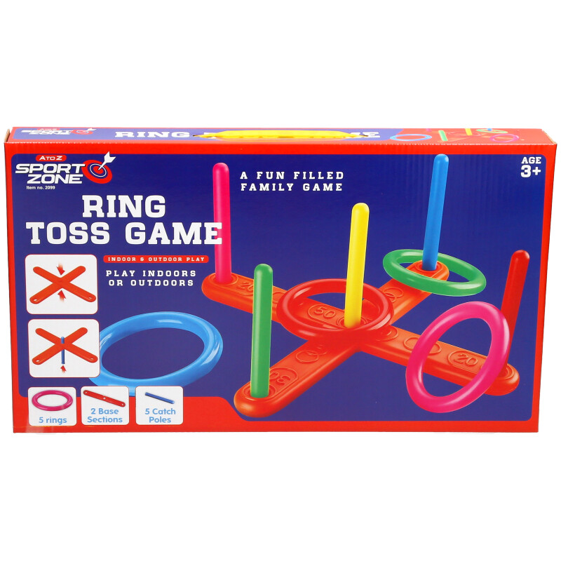 PLASTIC HOOP RING QUOITS TOSS TOSSING GAME SET SUMMER OUTDOOR FUN FAMILY KIDS, alternate view