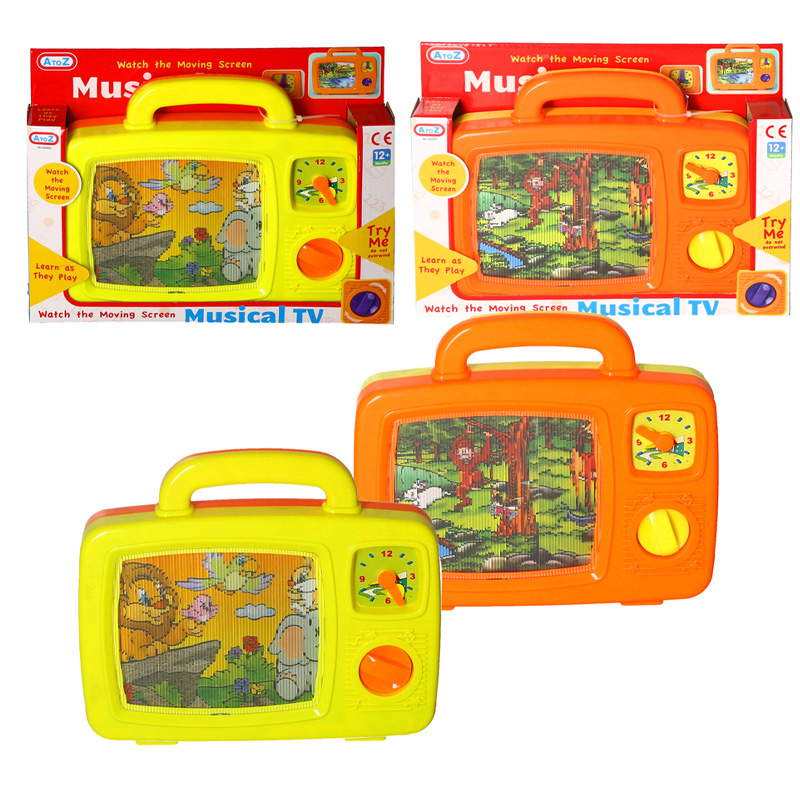 Baby Toddler Wind Up Musical TV Activity Toy 12 Months + Brand New, close-up detail