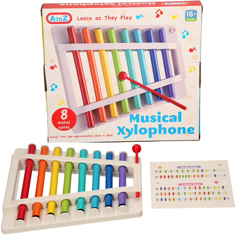 AtoZ Kids Xylophone Glockenspiel Musical Toy Xmas Gift with Mallet collectible from U&C Solutions Ltd