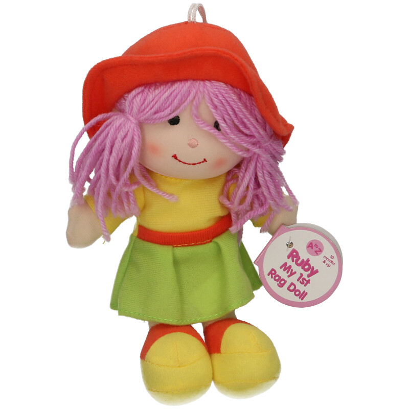 Baby Ruby My 1st Rag Doll Small Soft Toy 22 cm, 10+ Months Present Filler, alternate view