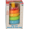 Baby Stacking Rings Toy – 7-Piece Colourful Ring Set, Fine Motor & Colour Learning, side angle