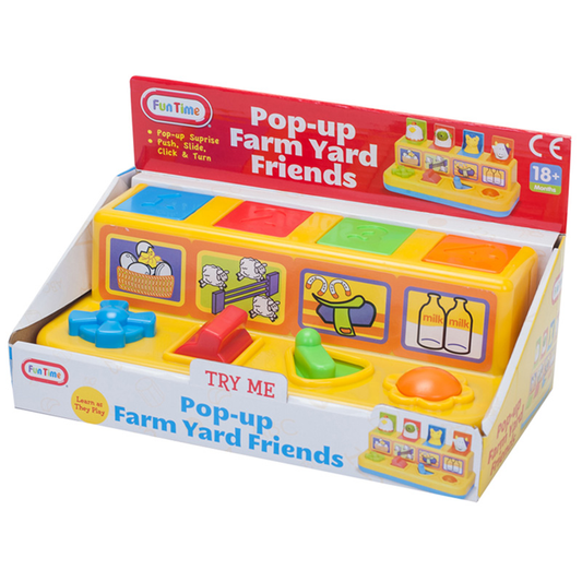 Pop Up Farmyard Friends – Colour Match Activity Toy with Chick, Lamb, Horse & Cow | 18m+ collectible from U&C Solutions Ltd