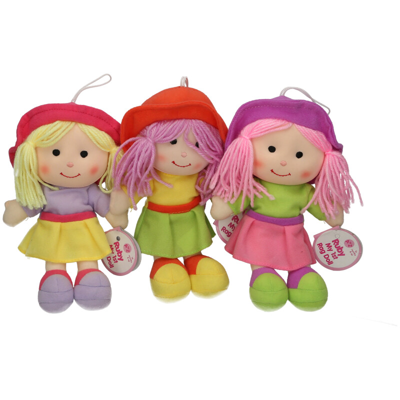 Baby Ruby My 1st Rag Doll Small Soft Toy 22 cm, 10+ Months Present Filler collectible from U&C Solutions Ltd