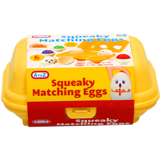 Baby Shape Sorter Squeaky Matching Eggs Six Interactive Learning Toy A to Z, alternate view