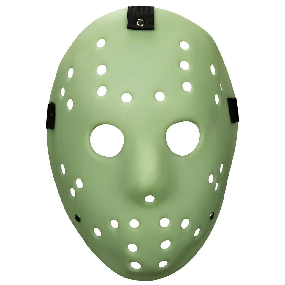 Killer Hockey Goalie Glow in the Dark Injection Mask (Similar to Friday the 13th Jason Mask)