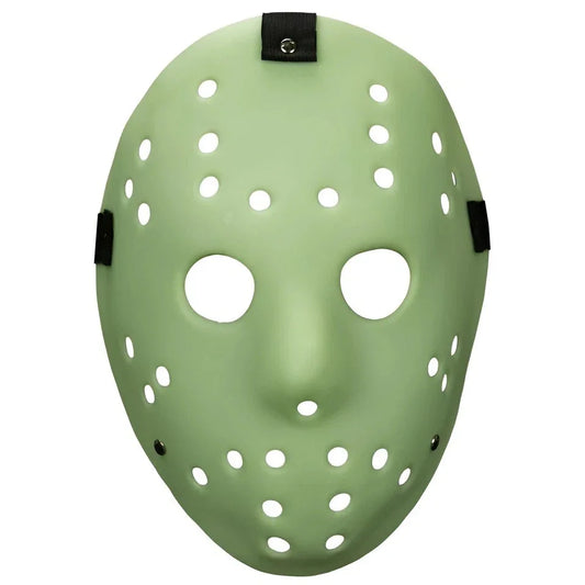 Killer Hockey Goalie Glow in the Dark Injection Mask (Similar to Friday the 13th Jason Mask)