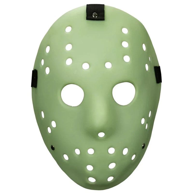 Killer Hockey Goalie Glow in the Dark Injection Mask (Similar to Friday the 13th Jason Mask)