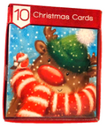 Giftmaker Pack 10 Square Christmas Cards 2 Designs Traditional Cute Festive Eco collectible from U&C Solutions Ltd