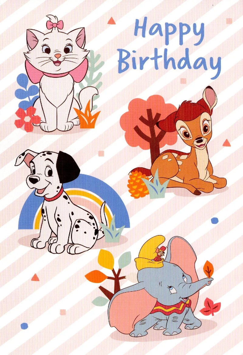 Disney Character Hallmark Birthday Greeting Card (8 x 5.5) collectible from hanrattycraftsgifts.co.uk
