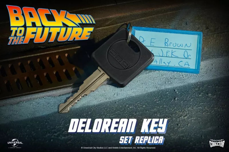 Back To The Future Delorean Key, side angle