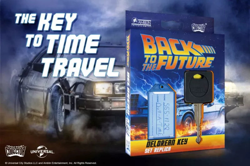 Back To The Future Delorean Key, close-up detail