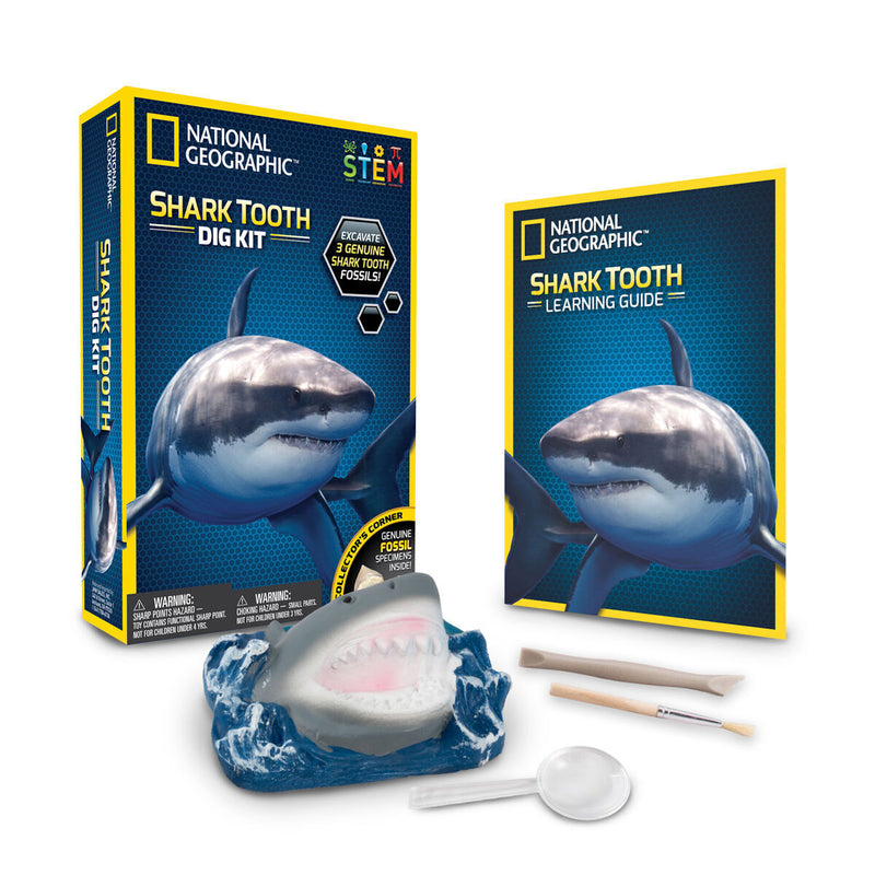 National Geographic Shark Tooth Dig Kit STEM Educational Activity Kit Brand New, in display