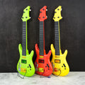 Kids Rock Guitar Toy – 4-String Musical Instrument (3 Assorted Colours) | Ages 3+, close-up detail