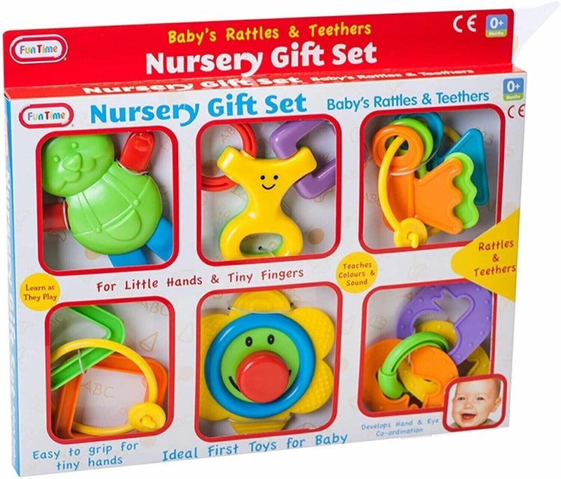 Baby's Rattles and Teethers Gift Set Newborn 0-6 Months Toys Boys Girls Toddler collectible from U&C Solutions Ltd