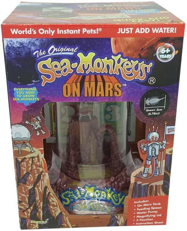 The Original Sea Monkeys On Mars DI23229 Brand New & Sealed Sci-Fi Aquarium Gift, rear view