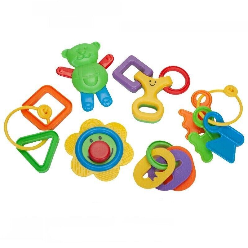 Baby's Rattles and Teethers Gift Set Newborn 0-6 Months Toys Boys Girls Toddler, rear view