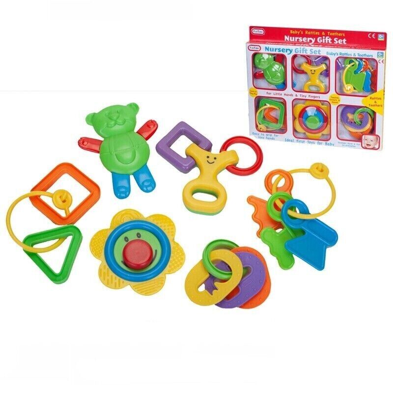 Baby's Rattles and Teethers Gift Set Newborn 0-6 Months Toys Boys Girls Toddler, alternate view