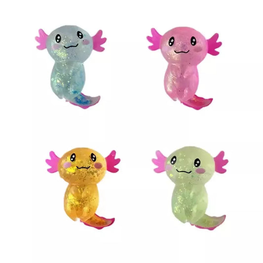 Axolotl Glitter Squishies Stress Fidget Toy, alternate view