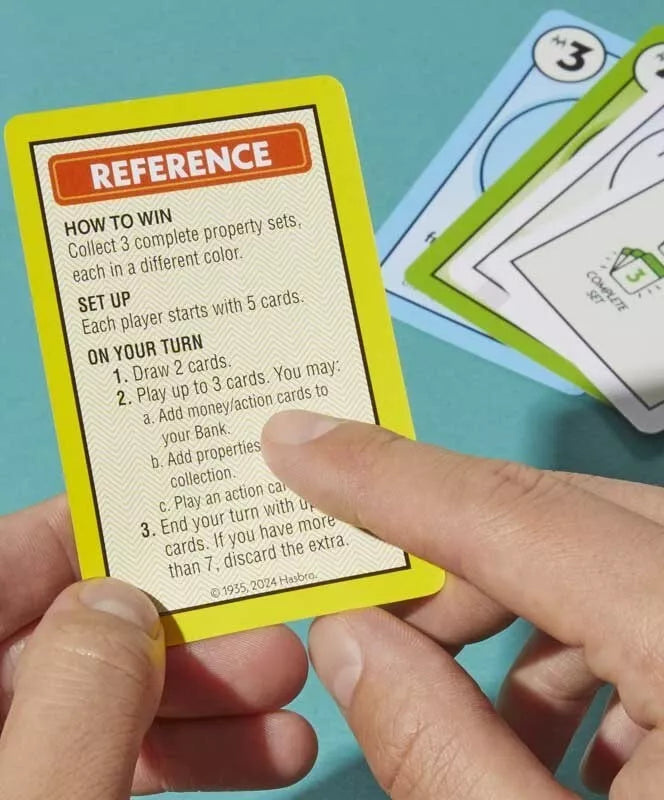 Monopoly Brand Monopoly Deal Family Card Game UK, side angle