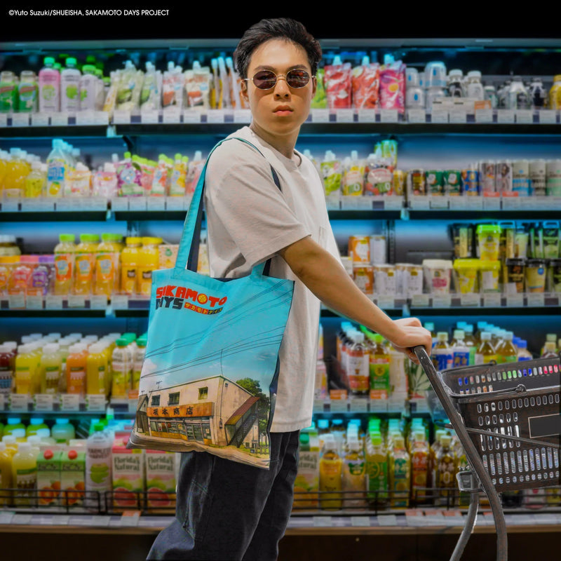 Sakamoto Days Day and Night Tote Bag, side angle
