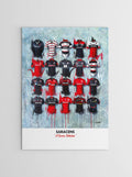 Saracens FC Shirts - A2 Signed Limited Edition Prints, close-up detail
