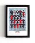 Saracens FC Shirts - A2 Signed Limited Edition Prints, side angle