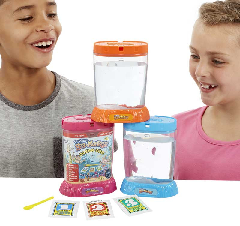 The Original Sea Monkeys - Ocean Zoo Grow Your Own Pets Science Kit 6+ years, size reference