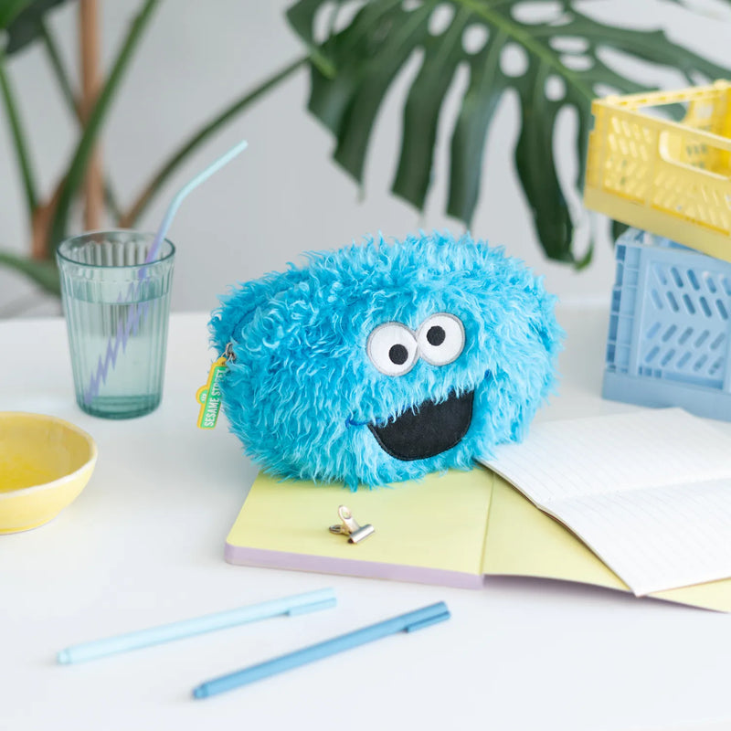 Sesame Street Biscuit Monster Plush Case close up detail