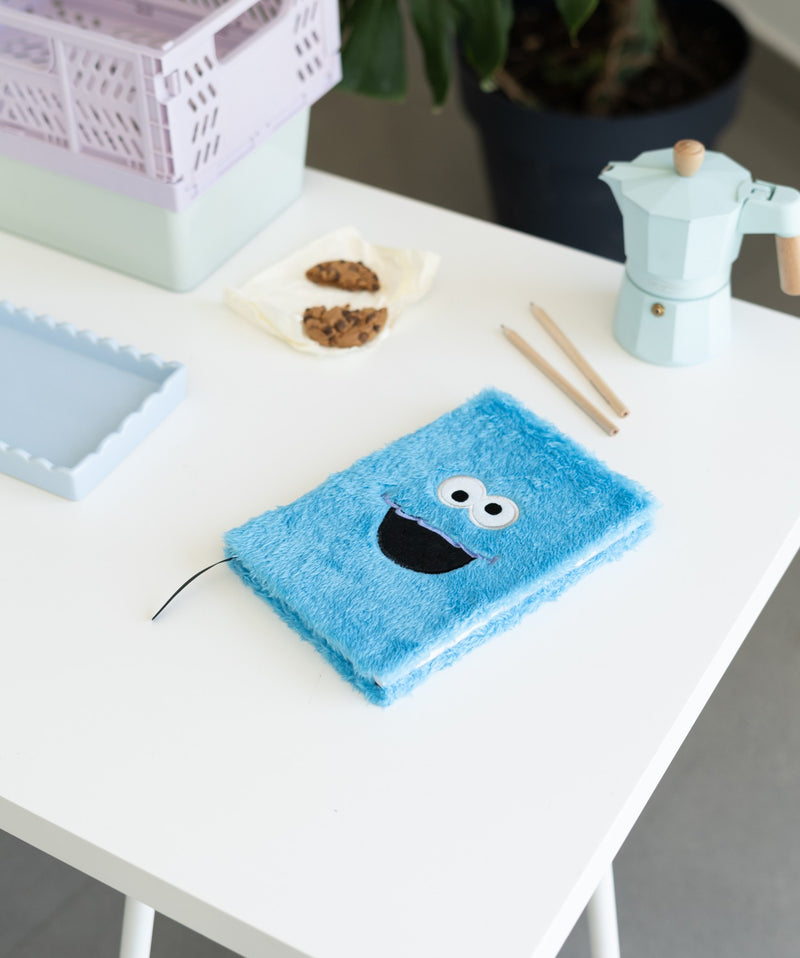 Sesame Street Plush Cover Premium A5 Notebook packaging view