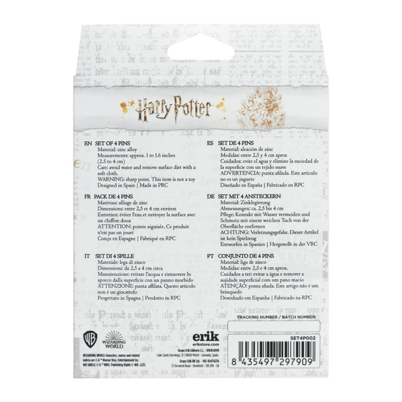 Harry Potter - Hogwarts Houses Set of 4 Pins