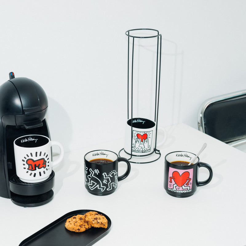 Set of 4 Keith Haring Cups close up detail