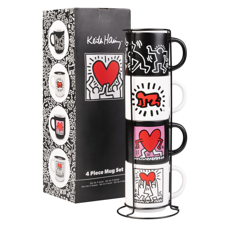 Set of 4 Keith Haring Cups side angle